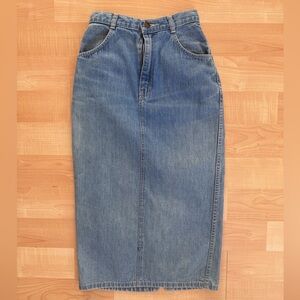 Vintage Denim Midi Skirt